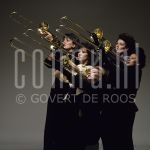 Broads at studio in Amsterdam.

[keywords]Posed, Trumpets, Musicians[/keywords]